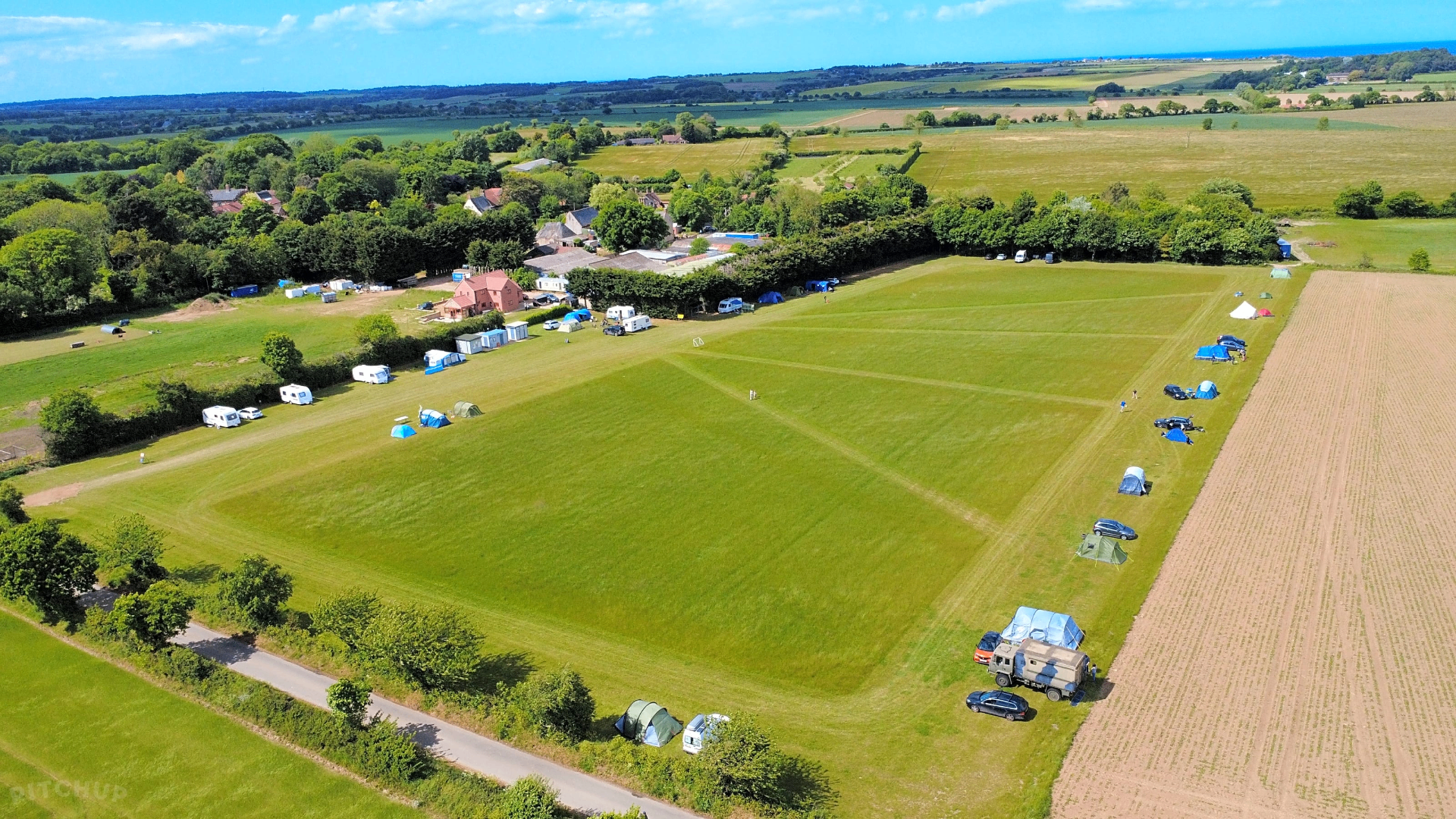 Aerial view of Meadow View Campsite